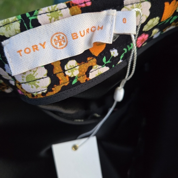 TORY BURCH Folly Floral-print Crepe Wide-leg Pants Size 0 NWT - Picture 4 of 7